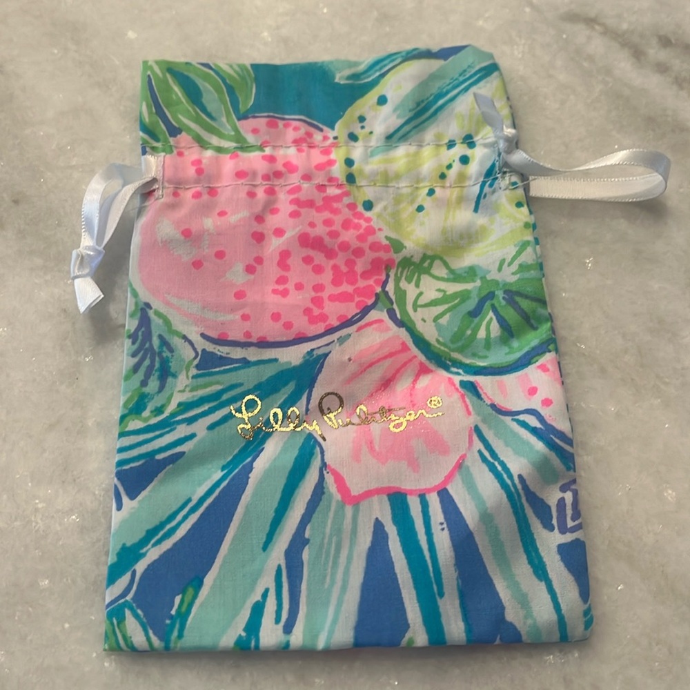 Lily Pulitzer dust bag jewelry